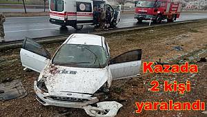 Mardin'de dolu yağışı kazayı beraberinde getirdi, 2 yaralı 