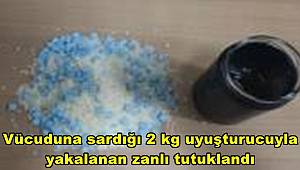 Mardin'de vücuduna sardığı 2 kg uyuşturucuyla yakalanan zanlı tutuklandı