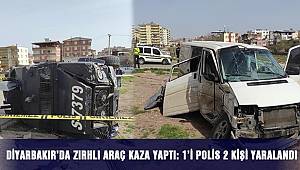 Diyarbakır'da polis aracı kaza yaptı!