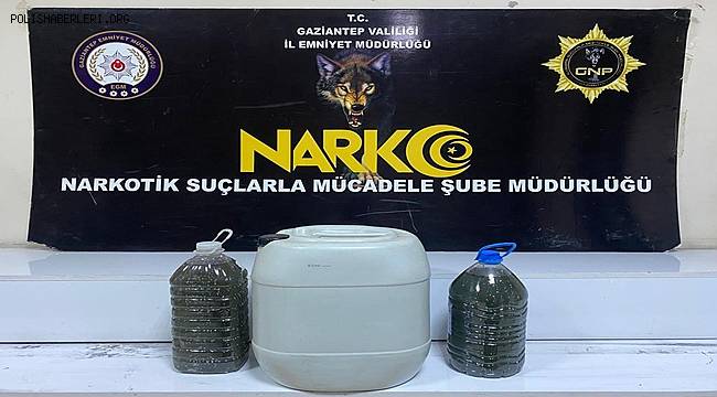Gaziantep'te 22 kilo 900 gram sıvı metamfetamin ele geçirildi 