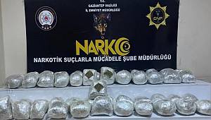 Gaziantep’te 28 kilo esrar ele geçirildi