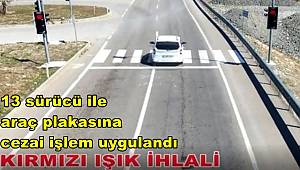 Gaziantep'te araçların hatalı sollama ve kırmızı ışık ihlal anları kamerada