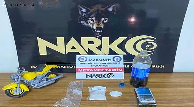 Marmaris'te oyuncak motorun içinden uyuşturucu çıktı 