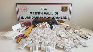 Mersin'de 2 bin 800 paket gümrük kaçağı sigara ele geçirildi 