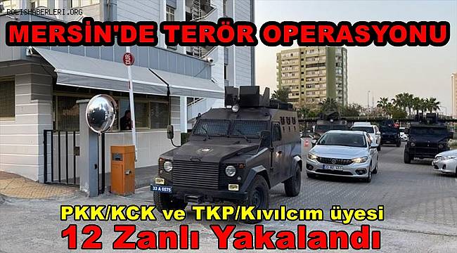 Mersin'de terör örgütü operasyonunda 10 zanlı yakalandı 