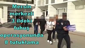 Mersin merkezli 3 ildeki fuhuş operasyonunda 8 tutuklama