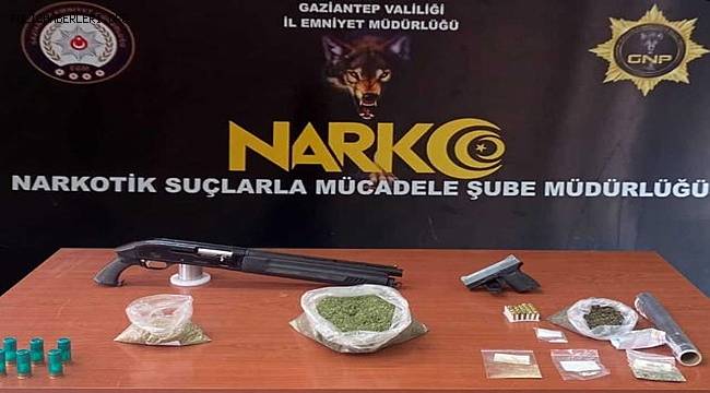 Gaziantep'te 34 adrese eş zamanlı uyuşturucu operasyonu