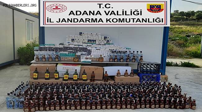 Adana'da Jandarmadan Kaçak Alkol Operasyonu