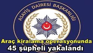 Araç kiralama şirketlerinin internet sitesini kopyalayan 45 şüpheli yakalandı