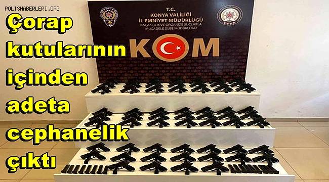 Çorap kutularının içinden adeta cephanelik çıktı  