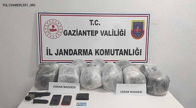 Gaziantep'te 15 kilo esrar ele geçirildi 