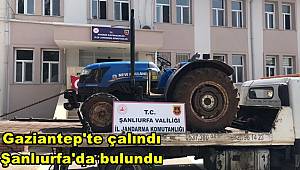 Gaziantep'ten çalınan traktör Şanlıurfa'da bulundu 