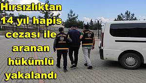 Hırsızlıktan 14 yıl hapis cezası ile aranan hükümlü yakalandı 