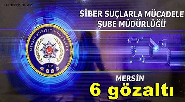 Mersin'de 'siber' dolandırıcılığa 6 gözaltı 