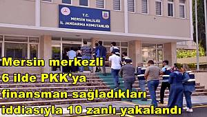 Mersin merkezli 6 ilde PKK'ya finansman sağladıkları iddiasıyla 10 zanlı yakalandı 