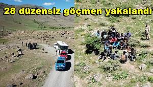 Muradiye ilçesinde 28 düzensiz göçmen yakalandı