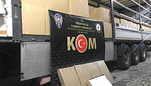 Niğde'de 4 milyon 950 bin dolu makaron ele geçirildi 