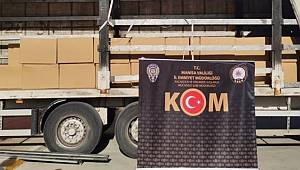Piyasa değeri 1 milyon 800 bin TL olan kaçak sigara ele geçirildi 