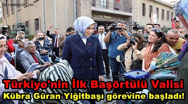 Türkiye'nin ilk başörtülü valisi Kübra Güran Yiğitbaşı Afyonkarahisar'da görevine başladı!