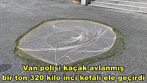 Van polisi, kaçak avlanmış bir ton 320 kilo inci kefali ele geçirdi