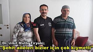Gaziantep İl Sağlık Müdürü'nden şehit ailesine ziyaret 