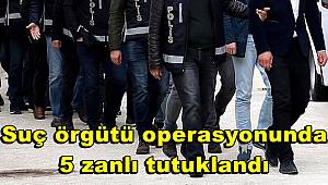 Gaziantep merkezli suç örgütü operasyonunda 5 zanlı tutuklandı