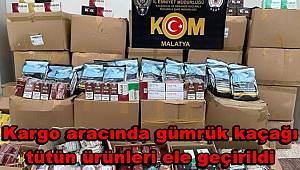 Kargo aracında gümrük kaçağı tütün ürünleri ele geçirildi