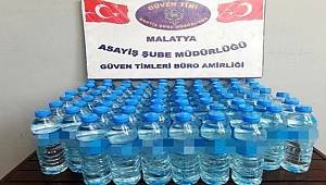 Malatya'da 38 litre kaçak alkol ele geçirildi.