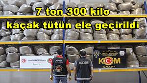 Malatya'da tırda 7 ton 300 kilo kaçak tütün ele geçirildi