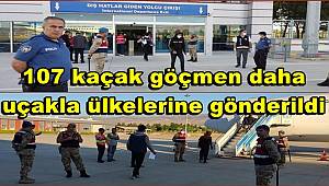 Malatya'dan 107 kaçak göçmen daha uçakla ülkelerine gönderildi