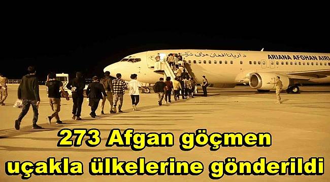 Ağrı’da sınır dışı edilen 273 Afgan göçmen uçakla ülkelerine gönderildi 