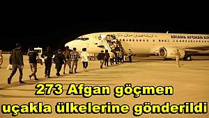 Ağrı’da sınır dışı edilen 273 Afgan göçmen uçakla ülkelerine gönderildi 