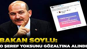 Bakan Soylu, '15 Temmuz Destanına küfreden şeref yoksunu, İzmir Polisimiz tarafından gözaltına alındı'