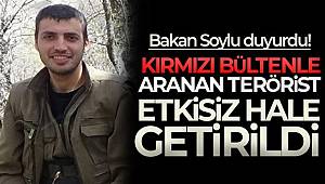 Bakan Soylu duyurdu! Kırmızı bültenle aranan terörist etkisiz hale getirildi 