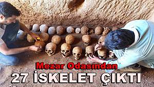 Kaçak kazı yapılan mezar odasından 27 iskelet çıktı 