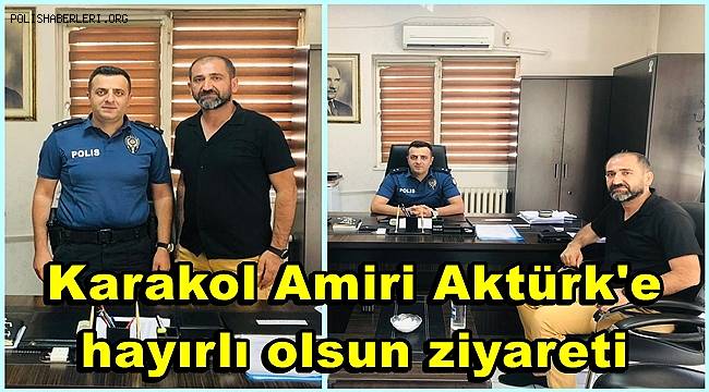 Mardin Bölge Müdürü Polat'tan Karakol Amiri Komiser Aktürk'e 'hayırlı olsun' ziyareti