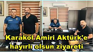 Mardin Bölge Müdürü Polat'tan Karakol Amiri Komiser Aktürk'e 'hayırlı olsun' ziyareti