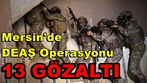 Mersin'de DEAŞ'a şafak operasyonu, 13 gözaltı 