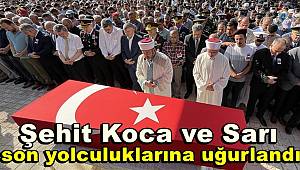 Pençe-Kilit Operasyonu şehitleri Koca ve Sarı son yolculuklarına uğurlandı