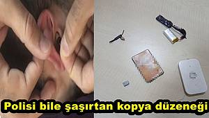Polisi bile şaşırtan kopya düzeneği