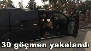Adana'da 30 düzensiz göçmen yakalandı 