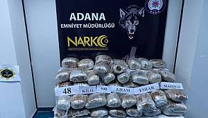 Adana'da 48 kilo 500 gram esrar ele geçirildi