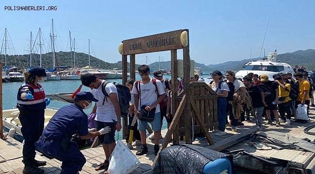 Antalya’da Kekova Adası’na bırakılan 160 düzensiz göçmen yakalandı 