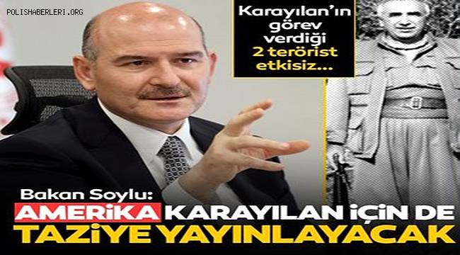 Bakan Soylu, Karayılan'ın özel görev verdiği 2 terörist etkisiz hale getirildi 