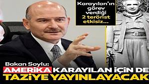 Bakan Soylu, Karayılan'ın özel görev verdiği 2 terörist etkisiz hale getirildi