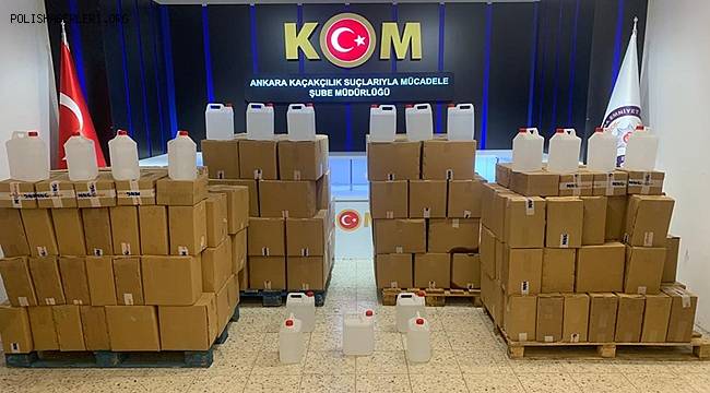 Başkent'te 3 bin litreyi aşkın etil alkol ele geçirildi, 4 gözaltı 