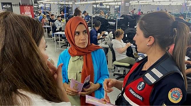 Fabrika çalışanlarına Kadına 'El Kalkamaz' eğitimleri 