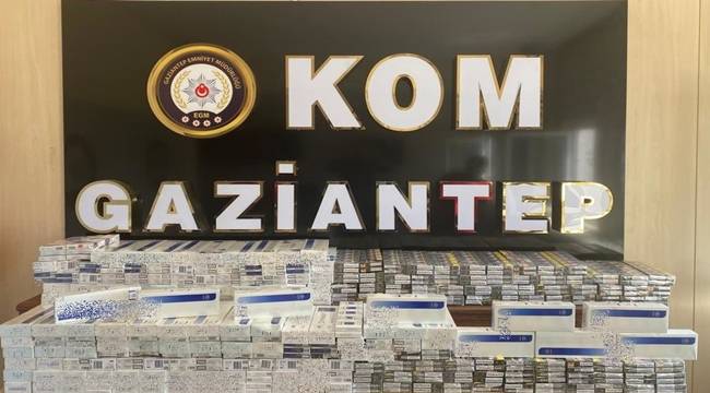 Gaziantep'te bir tırda 2 bin 670 paket kaçak sigara ele geçirildi 