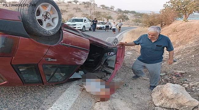 Gaziantep'te devrilen otomobilin sürücüsü öldü 