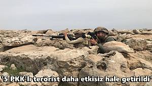 MSB, '5 PKK'lı terörist daha etkisiz hale getirildi'
